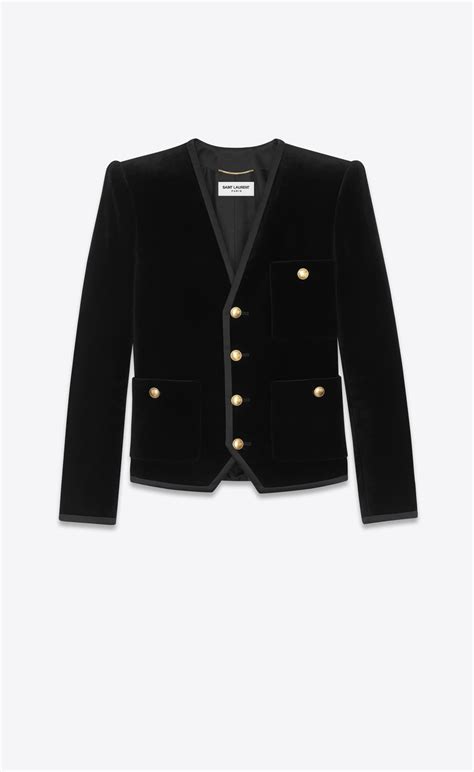 ysl velvet jacket|ysl leather jacket women's.